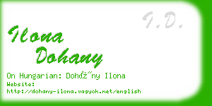 ilona dohany business card